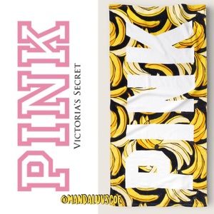 💕VS PINK BANANAS 🍌 LOGO BEACH TOWEL